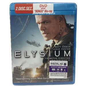 Elysium Blu-ray DVD Matt Damon Jodie Foster Alice Braga Luna Region 4K Sealed‎